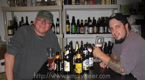 Mark (left) and Peter(Right) discussing Hefe-weizens