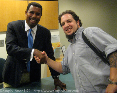 Meeting Garrett Oliver, after the lecture