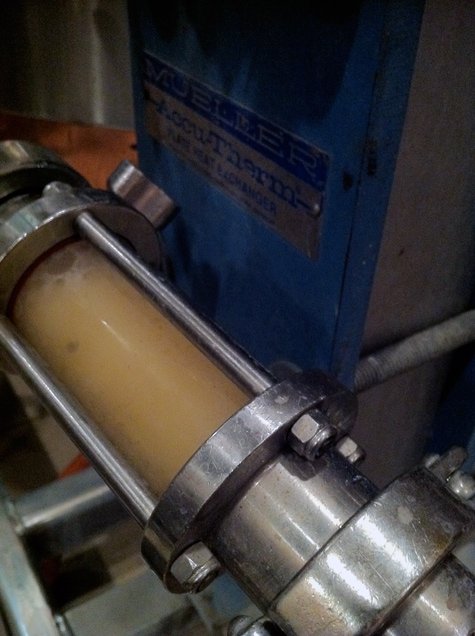Aerating the wort as it is being transferred to the Fermentor